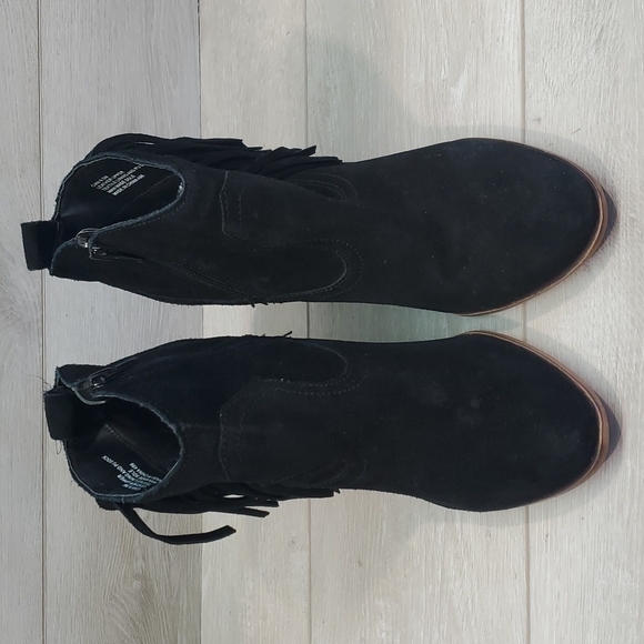 Steve Madden Women Cian Fringe Ankle Heels Booties shoes sz 9.5M - Picture 3 of 11